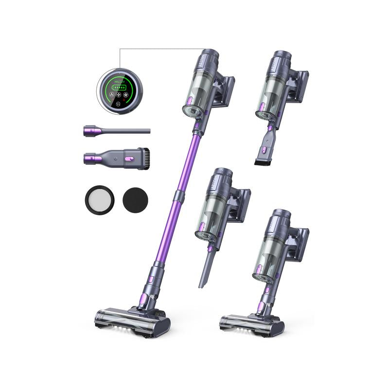 Lubluelu Cordless Vacuum Cleaner L7, Brushless Vacuum Cleaner with Touch Screen, up to 50 Mins Runtime, Lightweight Vacuum for Carpet, Home Hardwood Floor and Pet Hair