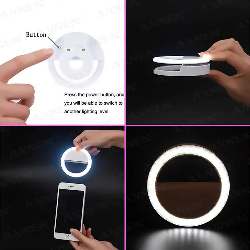 USB Rechargeable 36-LED Selfie Ring Light - Perfect for Photo Shoots & Night Selfies - Enhance Your Phone Photography - Ideal Selfie Accessories & Gifts for Her Portable Lens Portable Light