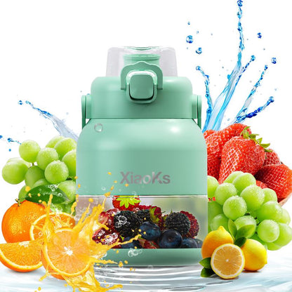 Xiaoks Bpa-Free Electric Portable Blender & Citrus Juicer, Personal Blender for Smoothies, Shakes, Food Prep & Frozen Blending, 17 Oz Cup, Straw, 2 Lids, USB-C Rechargeable, Dishwasher-Safe Parts, Healthy Juice for Gym, Travel & Kitchen