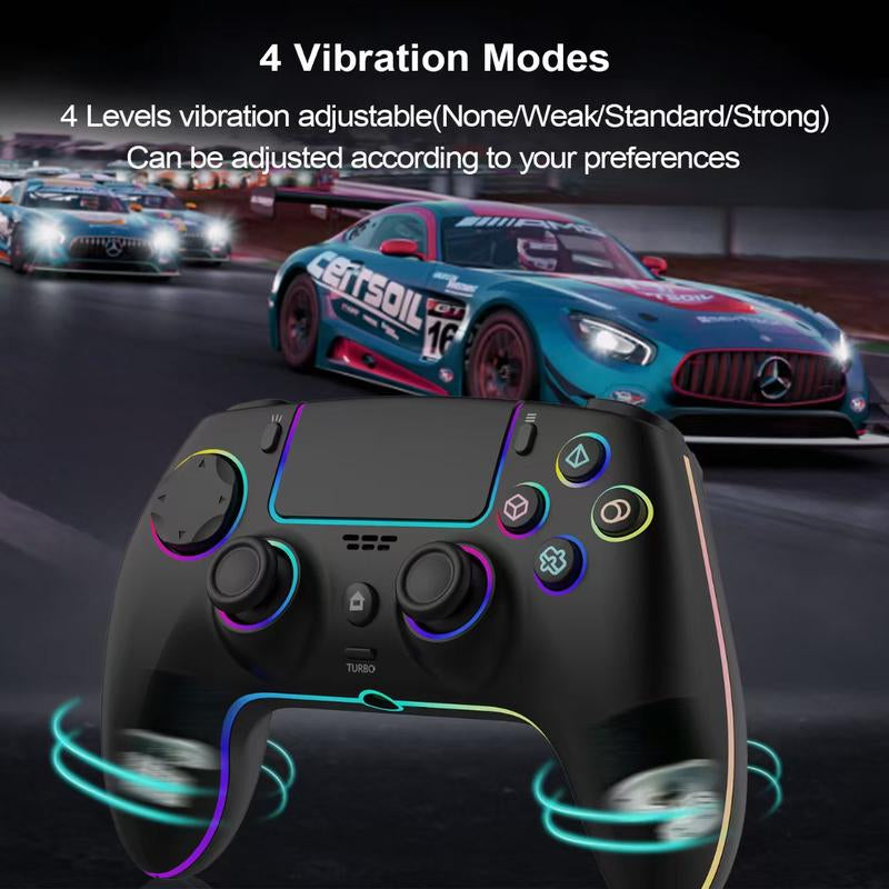 YUYIU PS5 Wireless Remote Control, with a 3.5Mm Audio Jack, Touchpad, Three-Axis Motion Control and Charging Cable Black Console