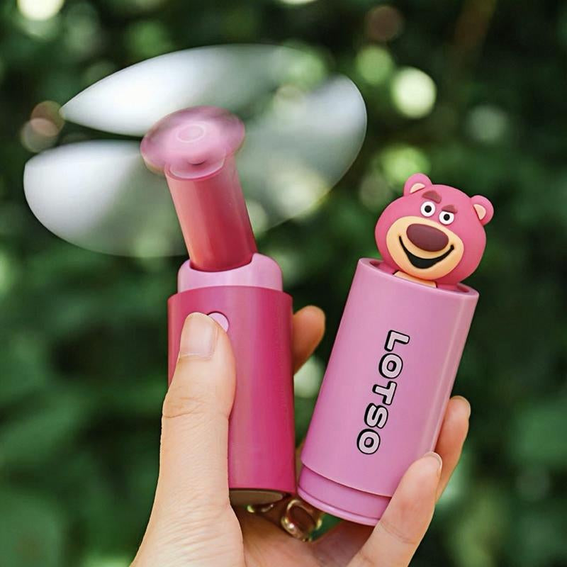 Disney Outdoor Portable Handheld Fan Desktop Mini Quiet Charging round Tube Foldable Small Fan for Stitch the Fan
