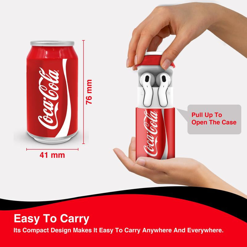 Coca-Cola Wireless Earbuds with Beverage Can-Inspired Charging Case