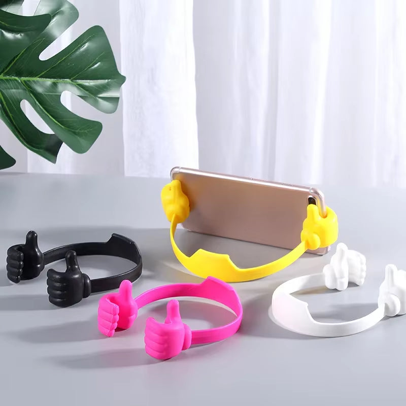 Thumbs-Up Cell Phone Holder Adjustable Plastic Phone Stand Multi Colors Portable Desktop Stand for Iphone Xiaomi Samsung Holder