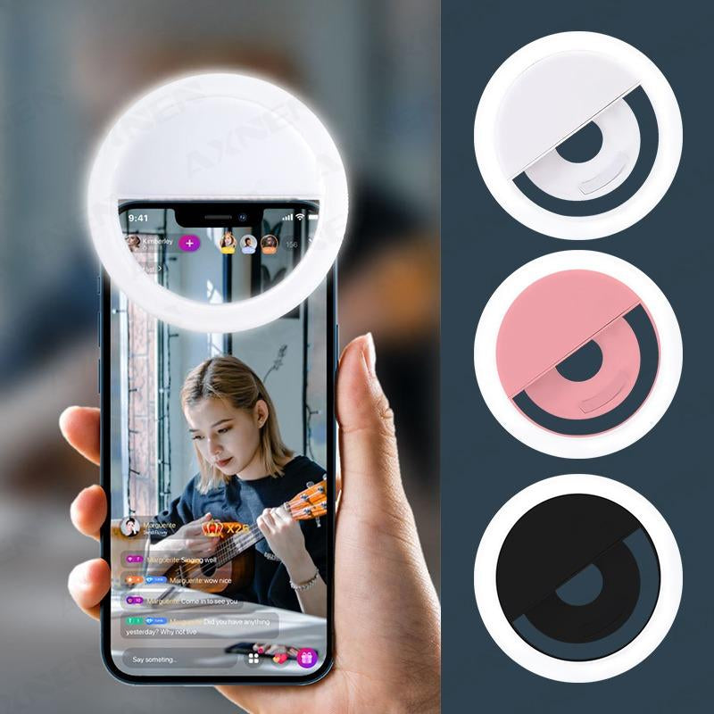 USB Rechargeable 36-LED Selfie Ring Light - Perfect for Photo Shoots & Night Selfies - Enhance Your Phone Photography - Ideal Selfie Accessories & Gifts for Her Portable Lens Portable Light
