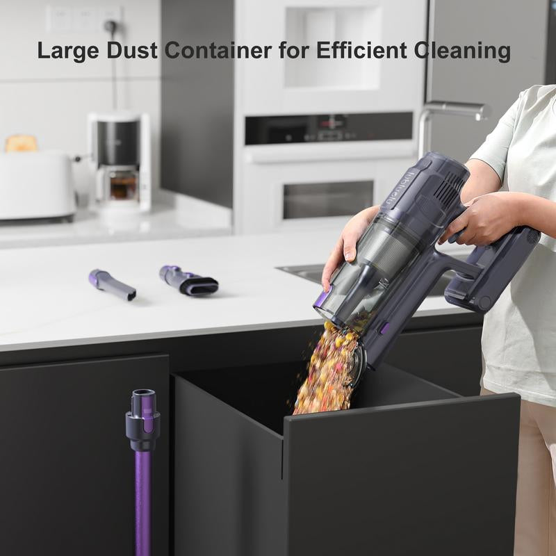 Lubluelu Cordless Vacuum Cleaner L7, Brushless Vacuum Cleaner with Touch Screen, up to 50 Mins Runtime, Lightweight Vacuum for Carpet, Home Hardwood Floor and Pet Hair