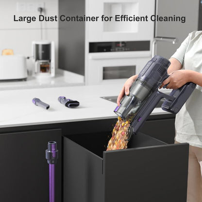 Lubluelu Cordless Vacuum Cleaner L7, Brushless Vacuum Cleaner with Touch Screen, up to 50 Mins Runtime, Lightweight Vacuum for Carpet, Home Hardwood Floor and Pet Hair