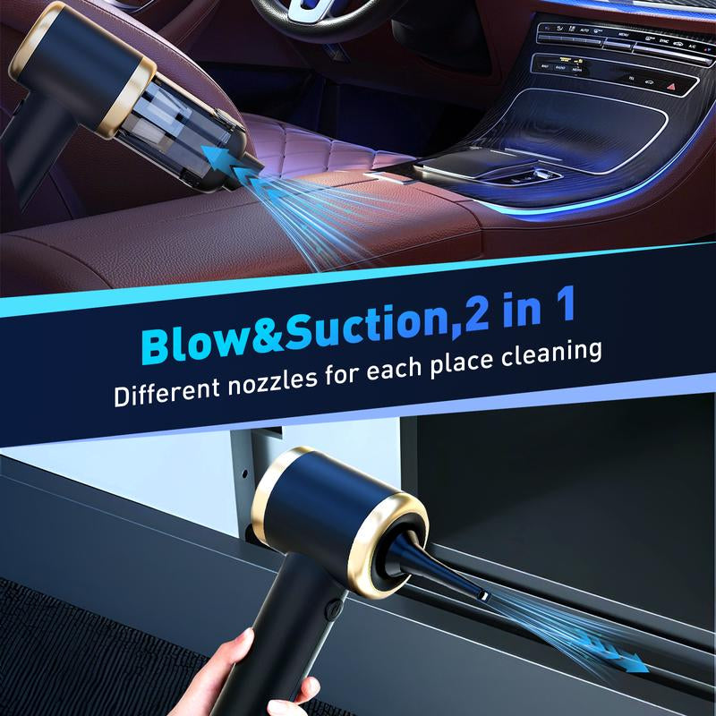 Handheld Cordless Vacuum Cleaner 5500Pa - Auto Car Vacuums with Best Suction, Small Portable Vac for Cars/Home/Desk - Mini Hand Vac