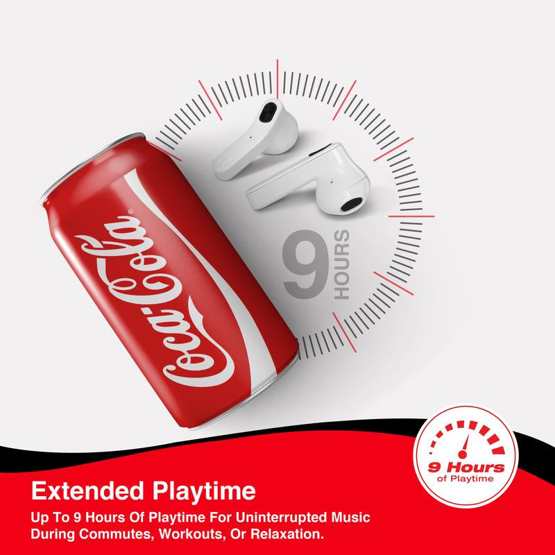 Coca-Cola Wireless Earbuds with Beverage Can-Inspired Charging Case