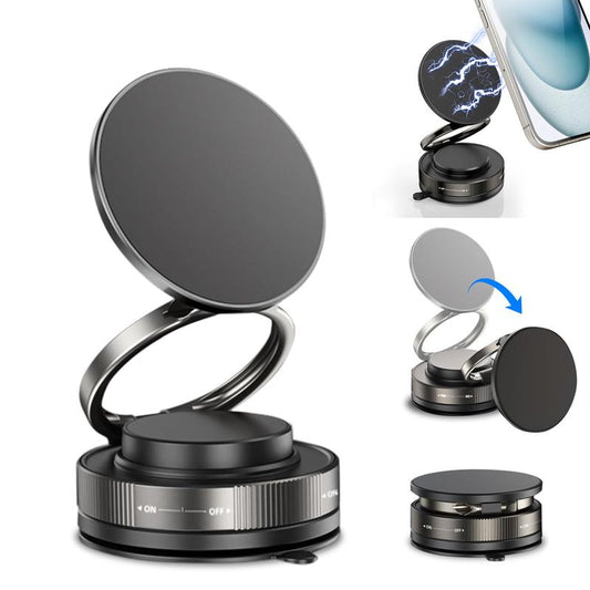 Portble Phone Hoder,For Magsafe Car Mount 360° Rotation Magnetic Adjustable Dashboard Windshield Vacuum Suction Bracket Foldable Stand for Iphone 16E 16 Pro 15 plus 14 13