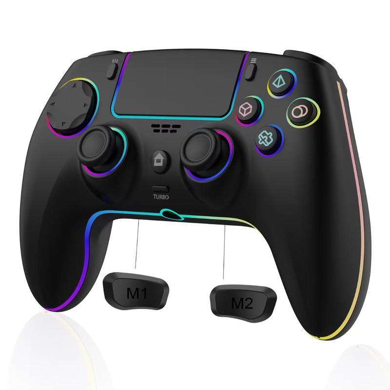 YUYIU PS5 Wireless Remote Control, with a 3.5Mm Audio Jack, Touchpad, Three-Axis Motion Control and Charging Cable Black Console