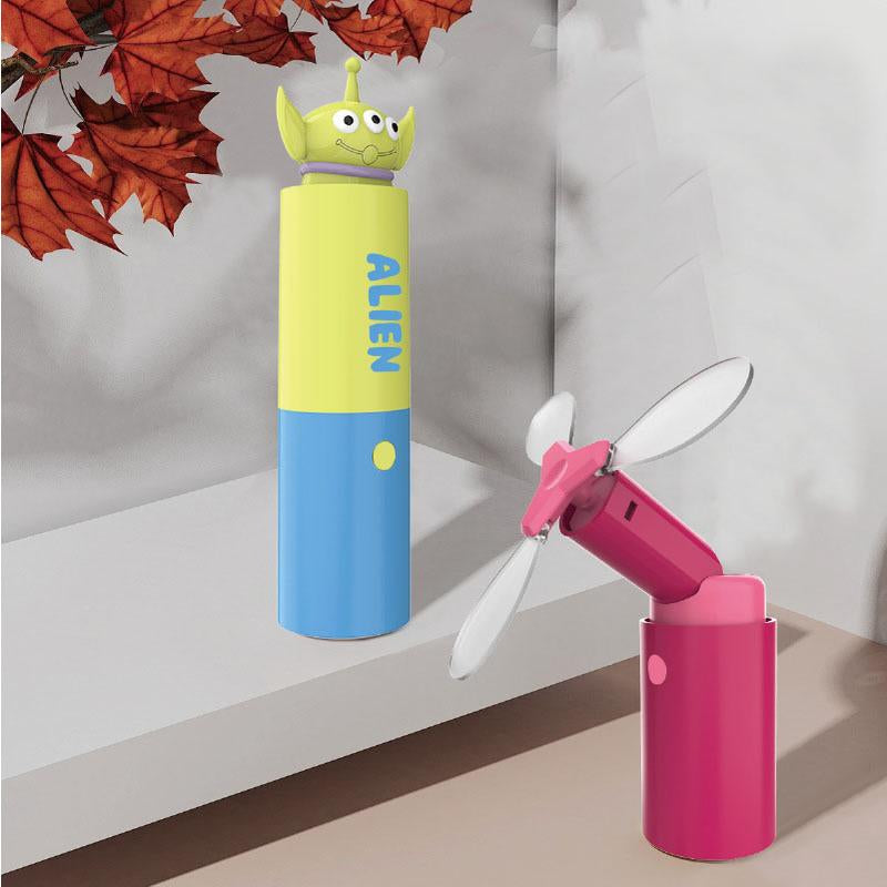 Disney Outdoor Portable Handheld Fan Desktop Mini Quiet Charging round Tube Foldable Small Fan for Stitch the Fan