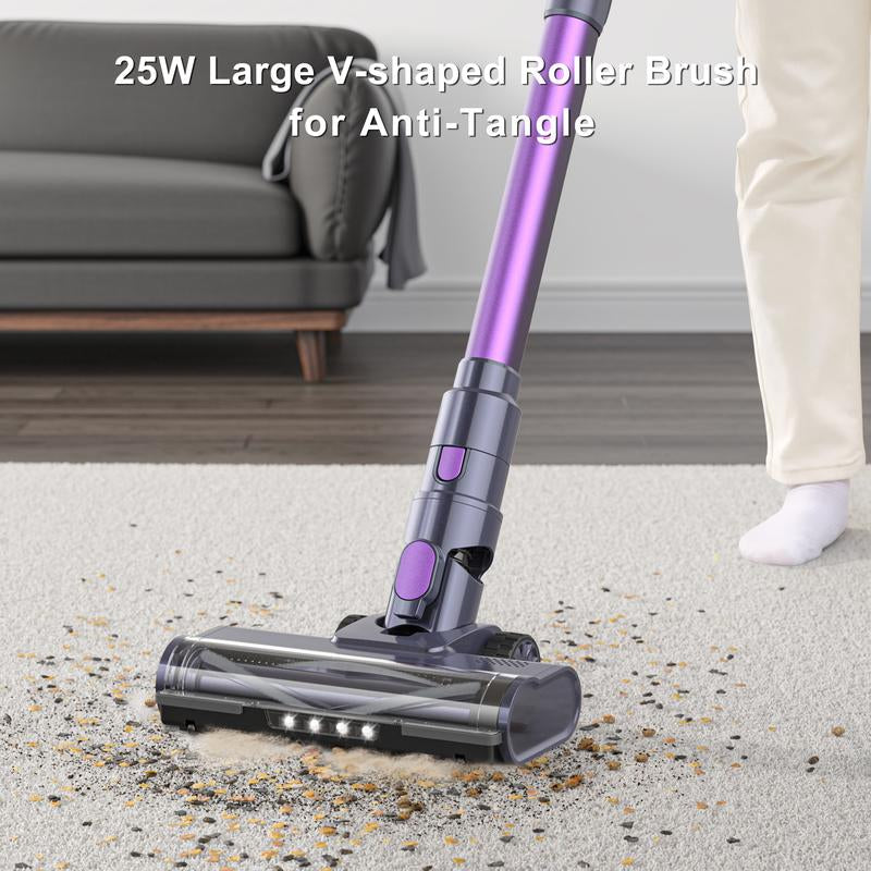 Lubluelu Cordless Vacuum Cleaner L7, Brushless Vacuum Cleaner with Touch Screen, up to 50 Mins Runtime, Lightweight Vacuum for Carpet, Home Hardwood Floor and Pet Hair