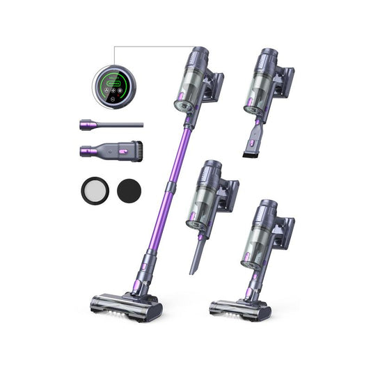 Lubluelu Cordless Vacuum Cleaner L7, Brushless Vacuum Cleaner with Touch Screen, up to 50 Mins Runtime, Lightweight Vacuum for Carpet, Home Hardwood Floor and Pet Hair