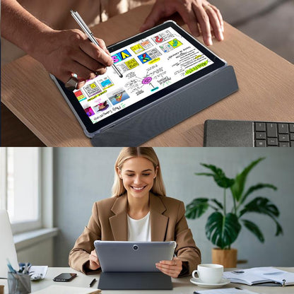 Tablet 10.1 Inch Android 14, 2 in 1 Portable Device with Keyboard, Mouse, Case, Stylus, 64GB ROM, 5+8MP Dual Camera, for Mother'S Day Gift