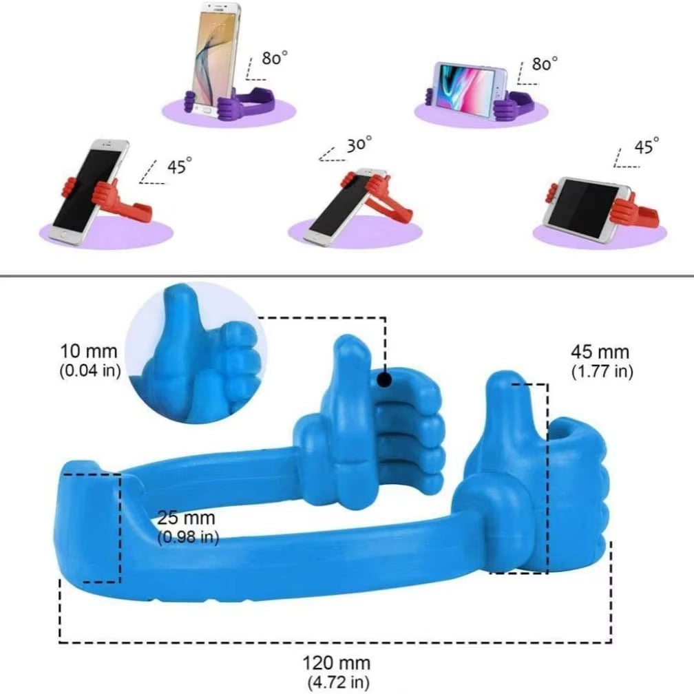 Thumbs-Up Cell Phone Holder Adjustable Plastic Phone Stand Multi Colors Portable Desktop Stand for Iphone Xiaomi Samsung Holder