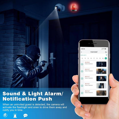 Litymol 2K Magnetic Wireless Window Security Camera with AI Motion Detection, Color Night Vision, Two-Way Audio, and Cloud Storage