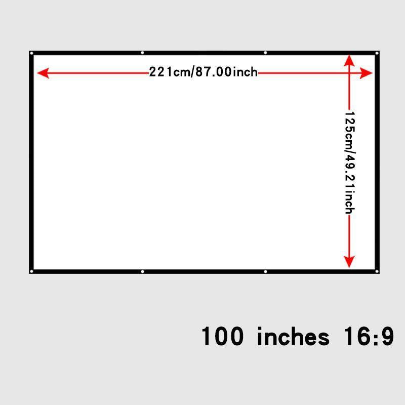 【Tiktok Top Seller】Portable Foldable Projector Screen, 1 Count Washable Projector Screen for Home Office Outdoor, Outdoor HD Projector Movie Screen, Office Accessories