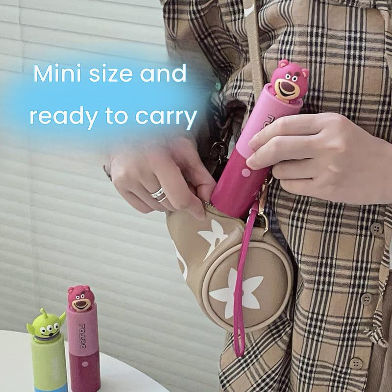 Disney Outdoor Portable Handheld Fan Desktop Mini Quiet Charging round Tube Foldable Small Fan for Stitch the Fan