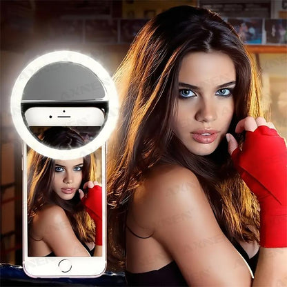 USB Rechargeable 36-LED Selfie Ring Light - Perfect for Photo Shoots & Night Selfies - Enhance Your Phone Photography - Ideal Selfie Accessories & Gifts for Her Portable Lens Portable Light