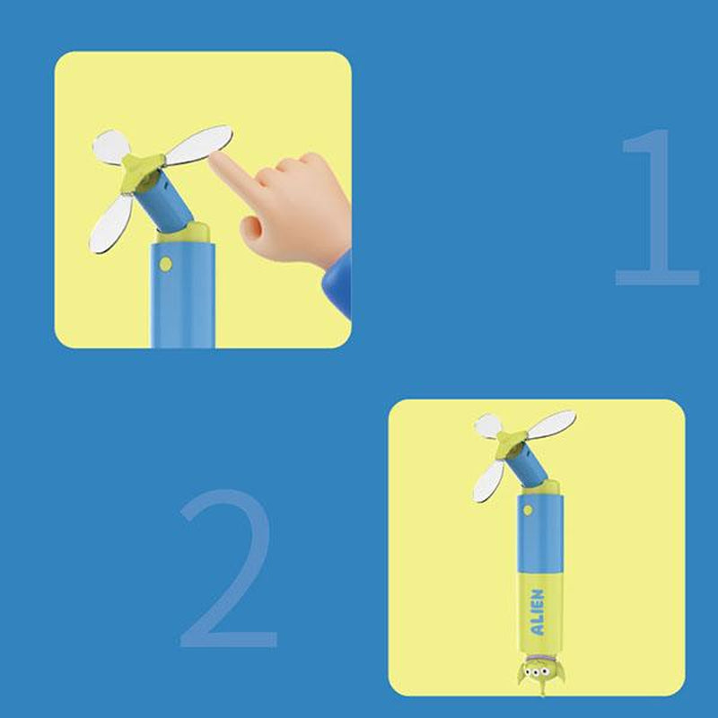 Disney Outdoor Portable Handheld Fan Desktop Mini Quiet Charging round Tube Foldable Small Fan for Stitch the Fan